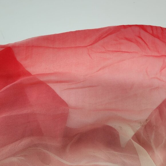 Large Print Chiffon Fabric Tulips Blue Salmon White 12 Yards 55" Wide 3 Pieces - Picture 5 of 8